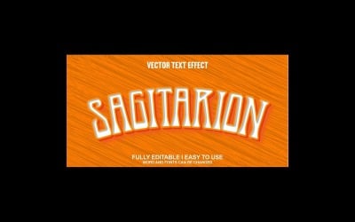 Sagitarion Fully Editable Vector 3D Text Effect