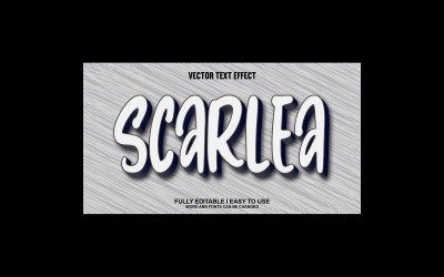 Scarlea helt redigerbar vektor 3D-texteffekt