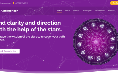AstroHorizon - Astrologi HTML-målsidamall