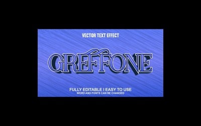 Efecto de texto 3D vectorial totalmente editable de Greffone