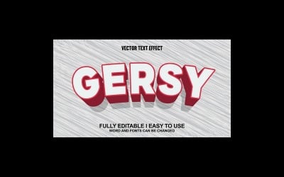 Gersy Fully Editable Vector 3D Text Effect