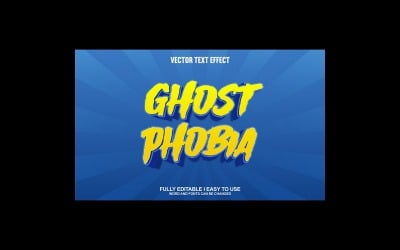 Ghost Phobia Fully Editable Vector 3D Text Effect
