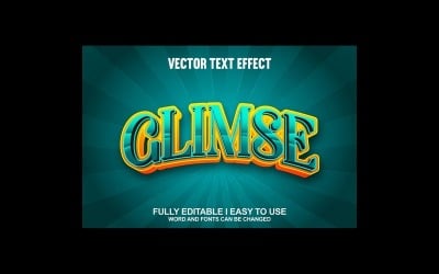 Glimse Fully Editable Vector 3D Text Effect