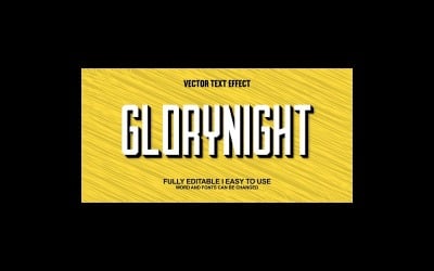 Glory Night helt redigerbar vektor 3D-texteffekt