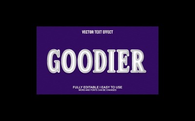 Goodier Tamamen Düzenlenebilir Vektör 3D Metin Efekti