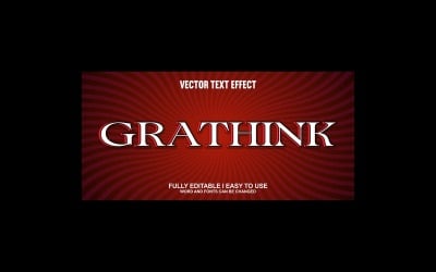 Grathink Fully Editable Vector 3D Text Effect