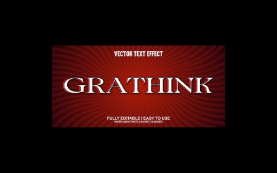 Grathink helt redigerbar vektor 3D-texteffekt