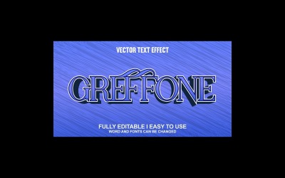 Greffone helt redigerbar vektor 3D-texteffekt