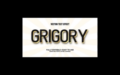 Grigory helt redigerbar vektor 3D-texteffekt