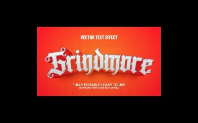 Grindmore helt redigerbar vektor 3D-texteffekt