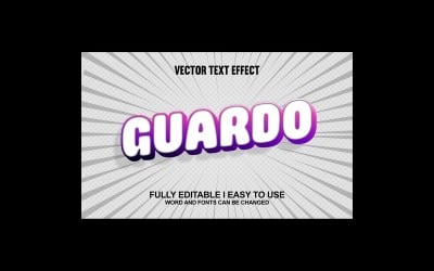 Guardo Fully Editable Vector 3D Text Effect