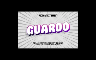 Guardo helt redigerbar vektor 3D-texteffekt