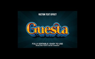 Guesta helt redigerbar vektor 3D texteffekt