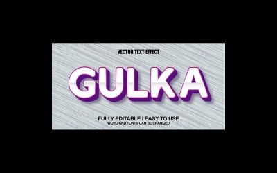 Gulka Fully Editable Vector 3D Text Effect