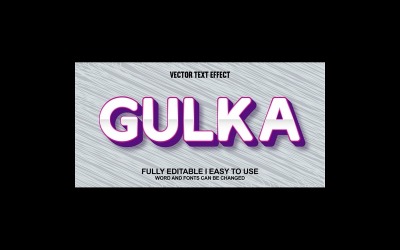 Gulka helt redigerbar vektor 3D-texteffekt