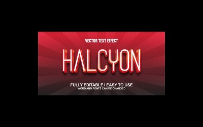 Halcyon helt redigerbar vektor 3D-texteffekt