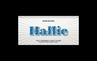 Hallie Fully Editable Vector 3D Text Effect