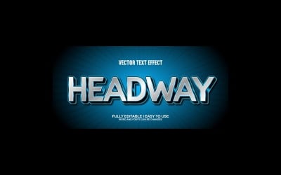 Headway Fully Editable Vector 3D Text Effect