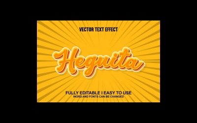Heguita Vollständig editierbarer Vektor-3D-Texteffekt