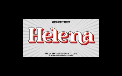 Helena Fully Editable Vector 3D Text Effect