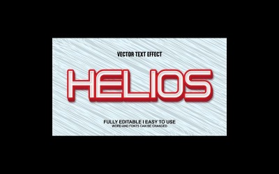 Helios helt redigerbar vektor 3D-texteffekt