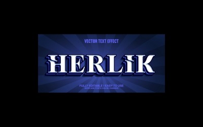 Herlik helt redigerbar vektor 3D texteffekt