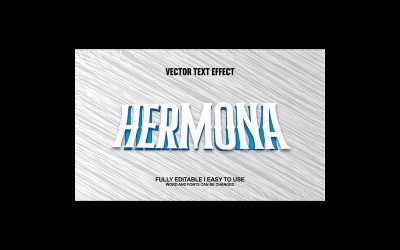 Hermona W pełni edytowalny wektorowy efekt tekstowy 3D