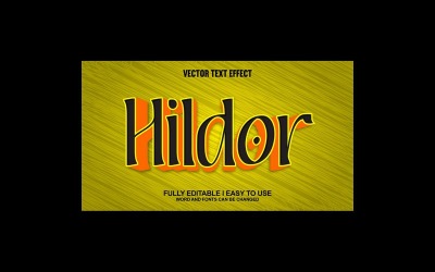 Hildor helt redigerbar vektor 3D-texteffekt