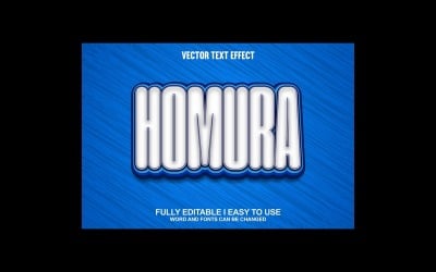 Homura helt redigerbar vektor 3D-texteffekt