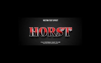 Horst helt redigerbar vektor 3D-texteffekt