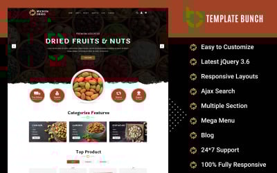 Micron Dried – érzékeny Shopify téma az e-kereskedelemhez