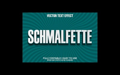 Schmalfette helt redigerbar vektor 3D-texteffekt