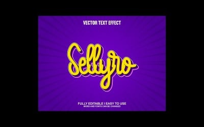 Sellyro Fully Editable Vector 3D Text Effect