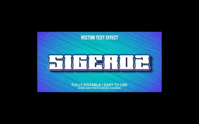 Sigeroz Vollständig editierbarer Vektor-3D-Texteffekt