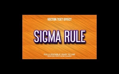 Sigma Fully Editable Vector 3D Text Effect