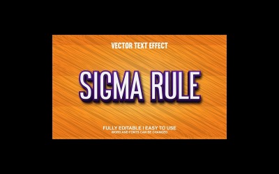 Sigma helt redigerbar vektor 3D-texteffekt