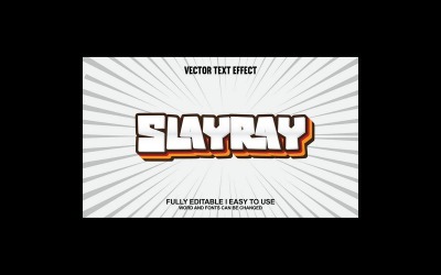 Slayray helt redigerbar vektor 3D-texteffekt