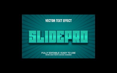 Slidepro helt redigerbar vektor 3D-texteffekt