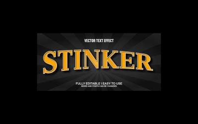 Stinker fullt redigerbar vektor 3D texteffekt