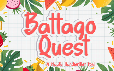 Battago Quest, eine verspielte handgeschriebene Schriftart