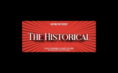 Den historiska helt redigerbara vektor 3D-texteffekten
