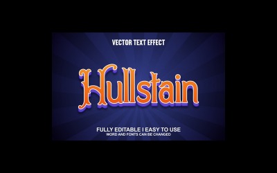 Hullstain helt redigerbar vektor 3D-texteffekt