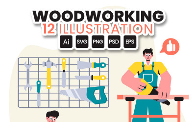 12 Ilustracja obróbki drewna
