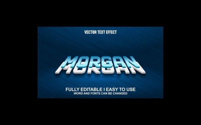Industriell Morgan helt redigerbar vektor 3D-texteffekt