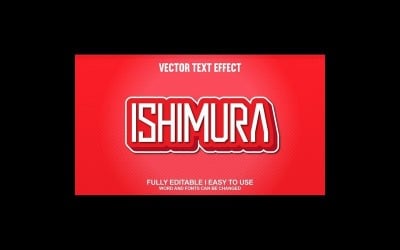 Ishimura Fully Editable Vector 3D Text Effect