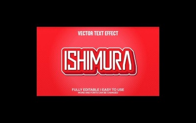 Ishimura helt redigerbar vektor 3D-texteffekt