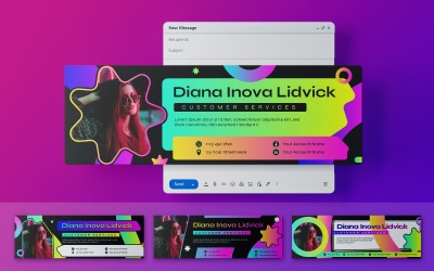 Paquete de firmas de correo electrónico creativas