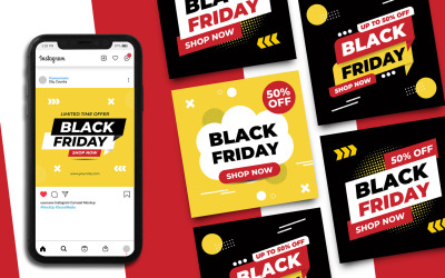 Plantilla de publicación de Instagram para el Viernes Negro n.° 12