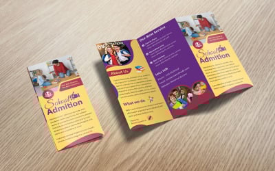 Professional School Admission Tri Fold Brochure Design Template