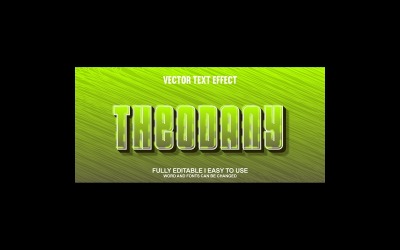 Theodany helt redigerbar vektor 3D-texteffekt